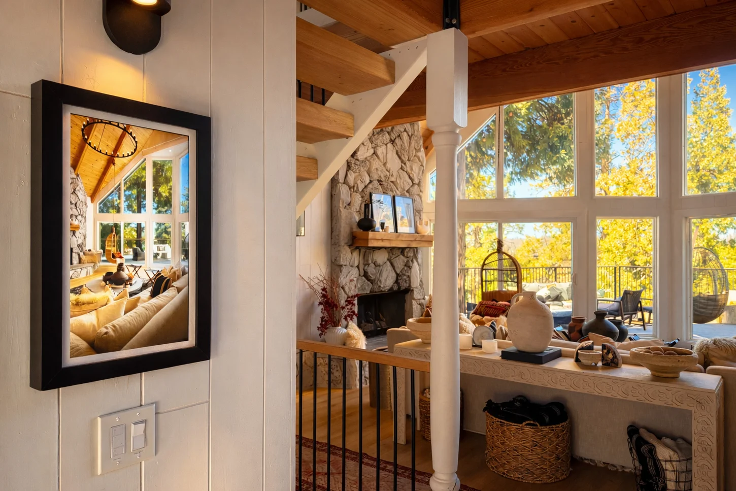 GuideScreen wall-mounted digital concierge in a premium vacation rental